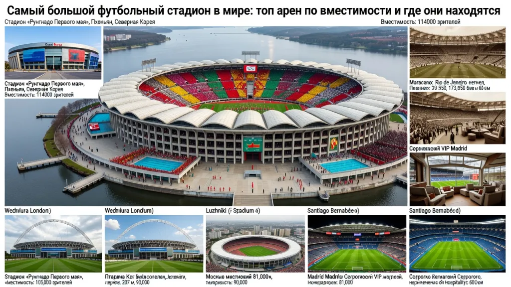 Самый большой футбольный стадион в мире: топ арен по вместимости и где они находятся